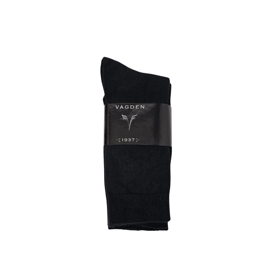 Vagden Black Cotton Dress Socks - Luxe Comfort, Clearance Deal!